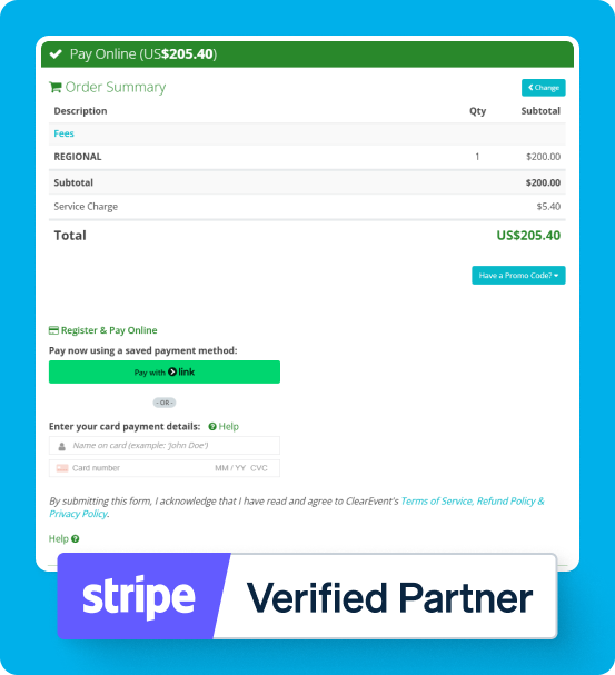 Collect Online Payments — ClearEvent