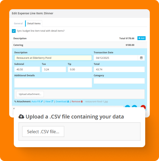 Detailed Expense Tracking with Budget and Actuals — ClearEvent