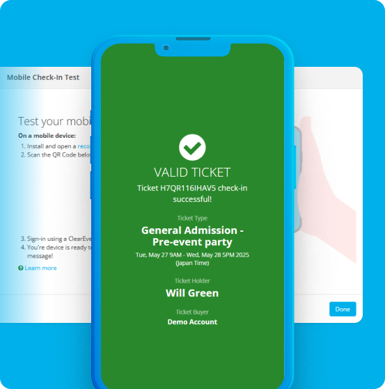 Mobile Ticket Check-In — ClearEvent