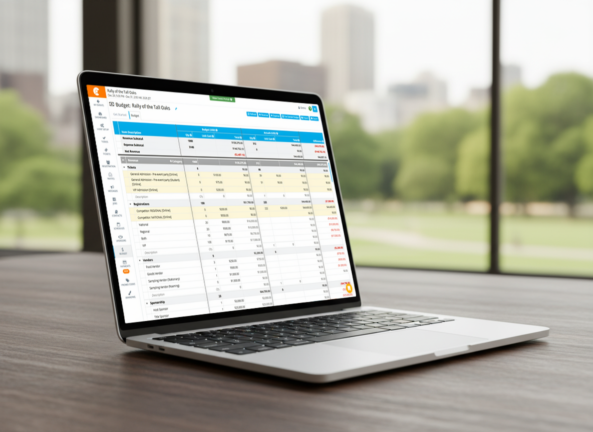 Modern Event Budget Software.